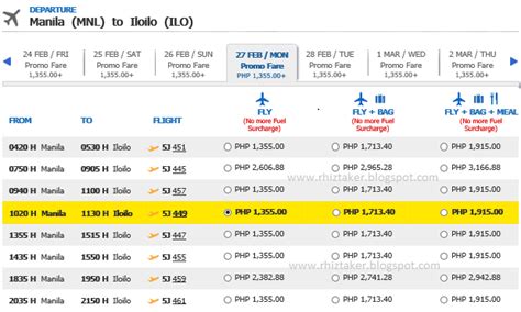 cebu pacific domestic flight rates.